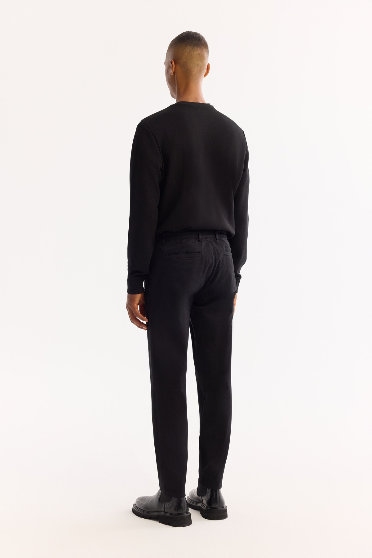 Siyah Klasik Bel Soft Touch Chino Pantolon