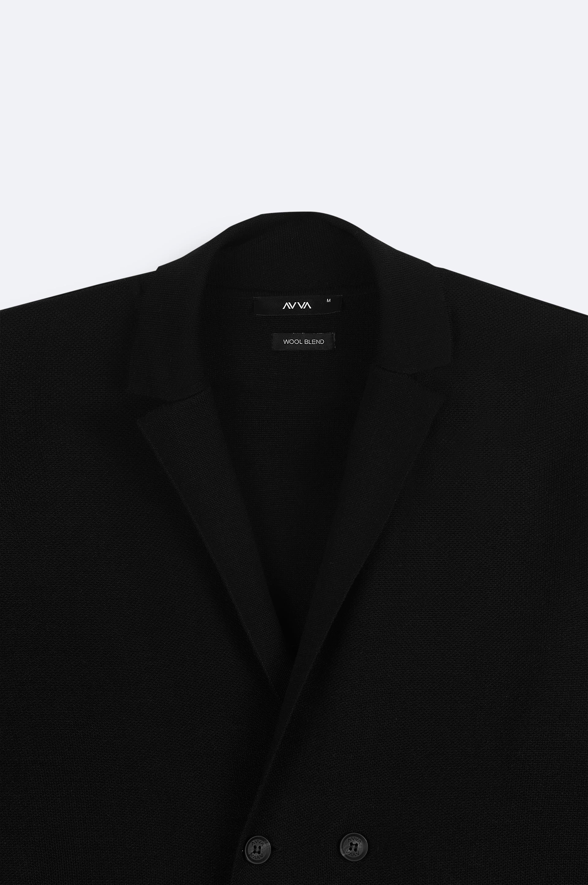 Black Wool Blend Cardigan