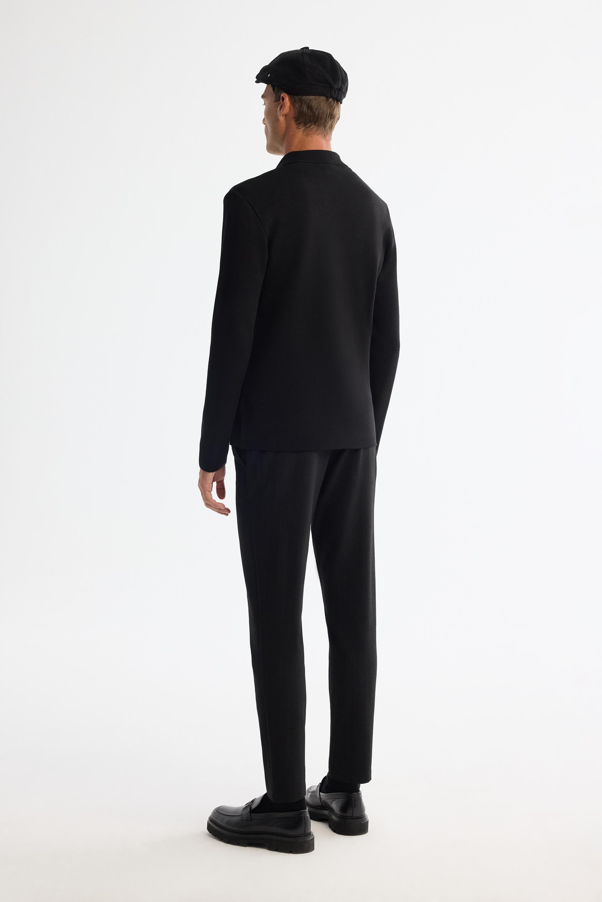 Black Wool Blend Cardigan