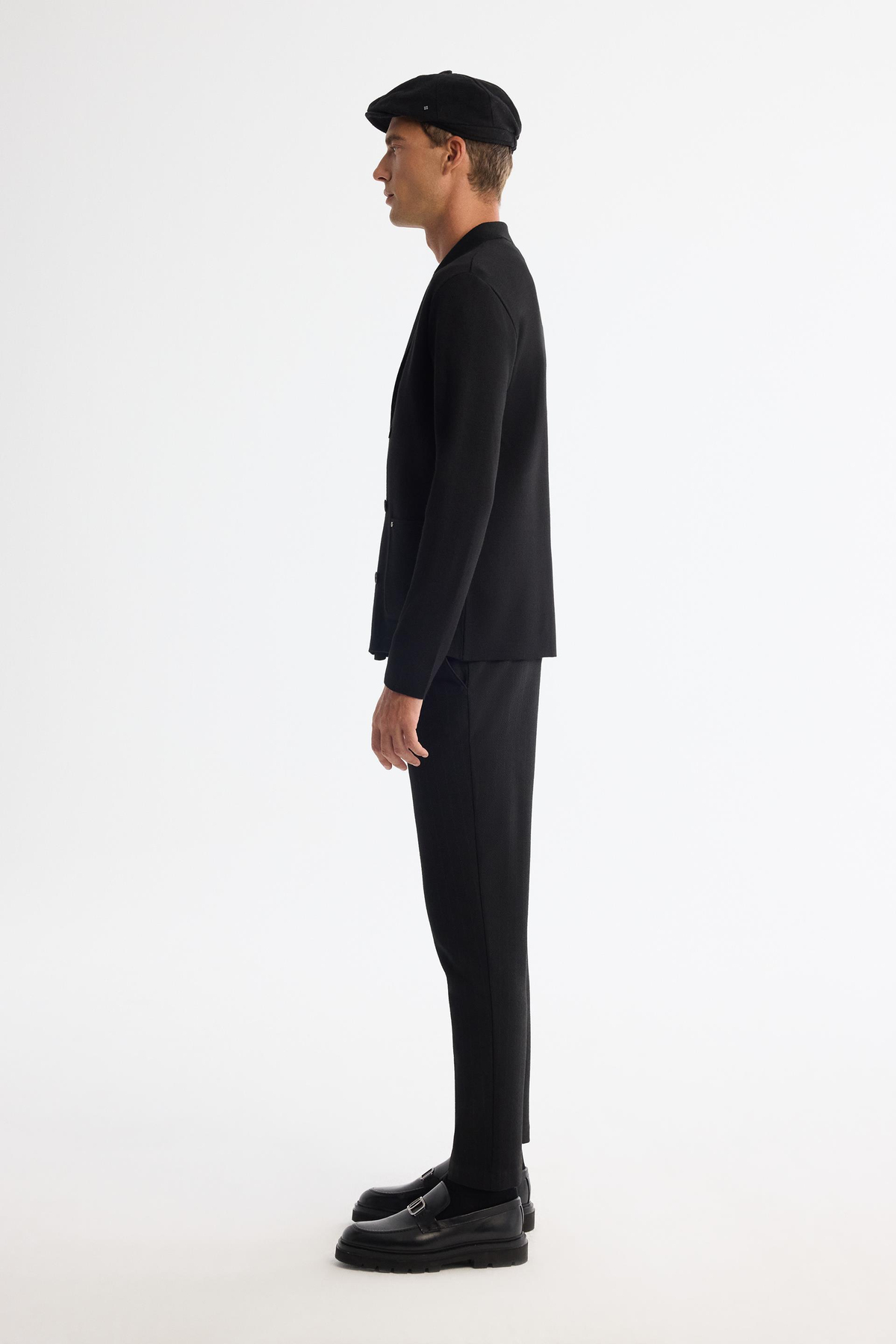 Black Wool Blend Cardigan