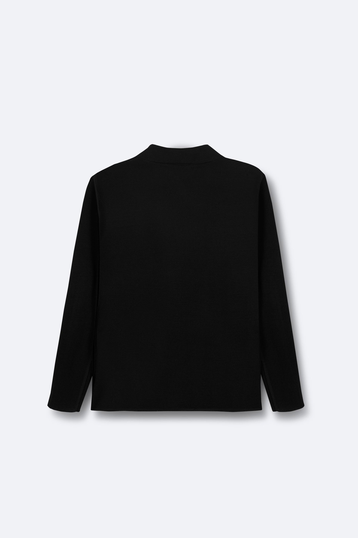 Black Wool Blend Cardigan