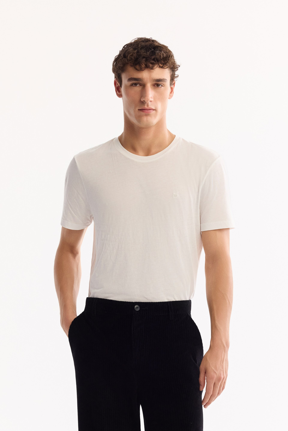 Black Cotton Soft Touch Corduroy Pants