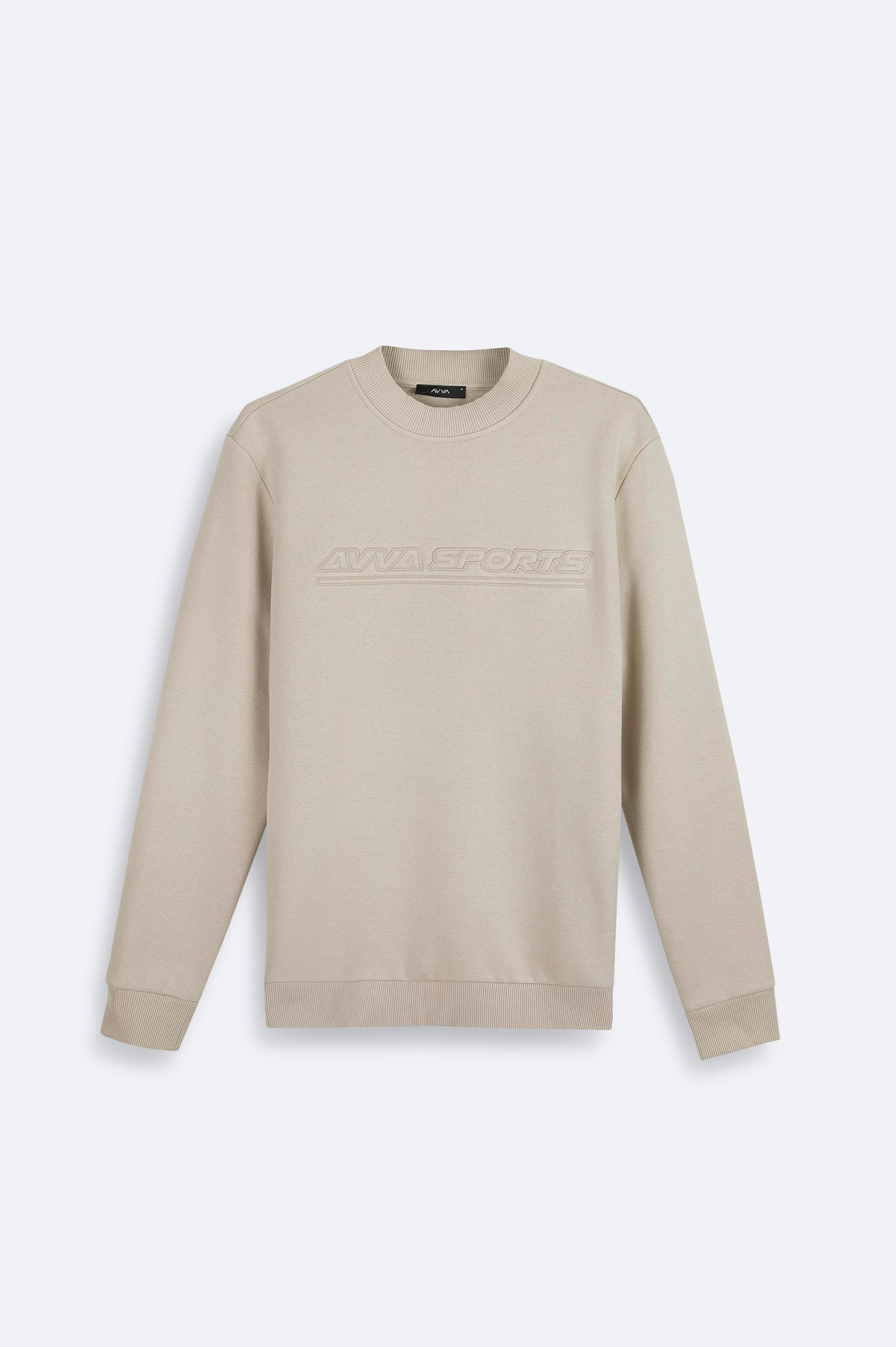 Taş Bisiklet Yaka Pamuklu Baskılı Sweatshirt