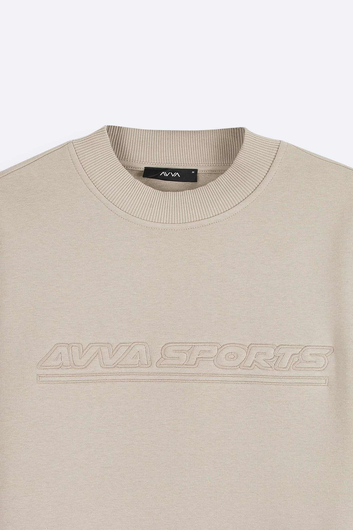 Taş Bisiklet Yaka Pamuklu Baskılı Sweatshirt