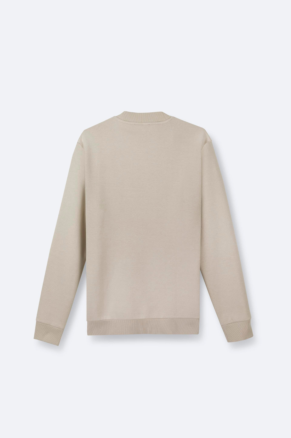 Taş Bisiklet Yaka Pamuklu Baskılı Sweatshirt