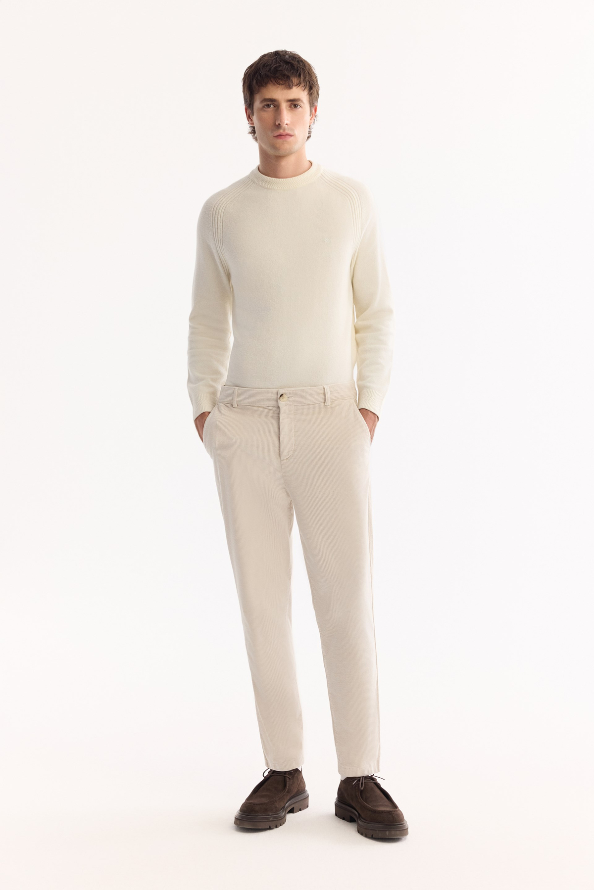 Taş Klasik Bel Soft Touch Kadife Fitilli Chino Pantolon