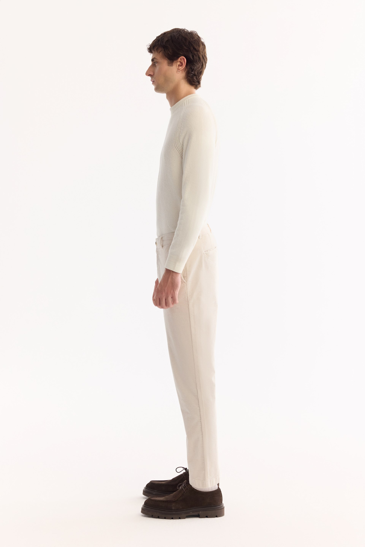Taş Klasik Bel Soft Touch Kadife Fitilli Chino Pantolon