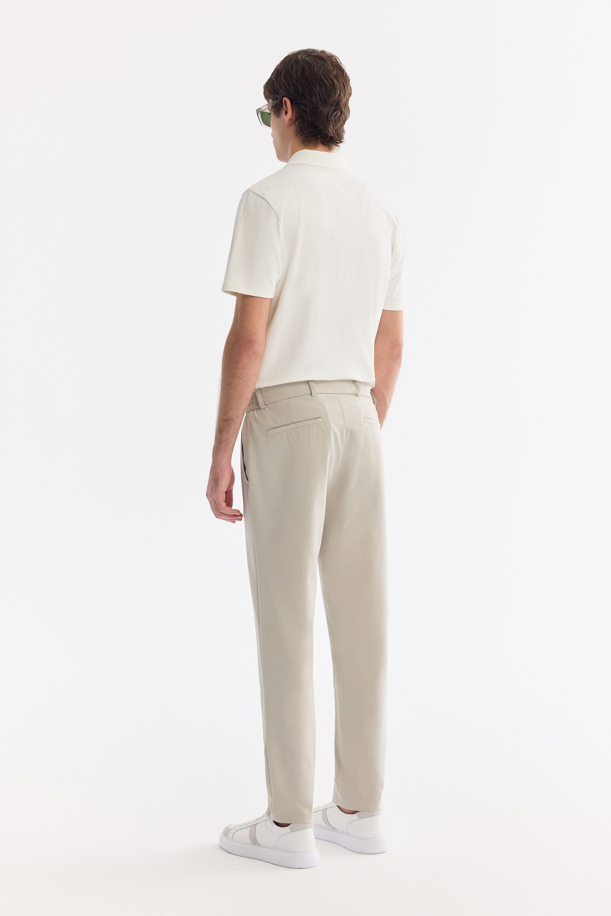 Taş Yanı Lastikli Teknik Kumaş Nora Slim Fit Pantolon