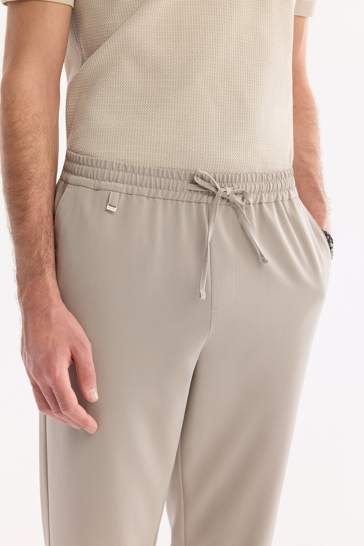 Taş Yumuşak Tuşeli Beli Full Lastikli Relaxed Fit Pantolon