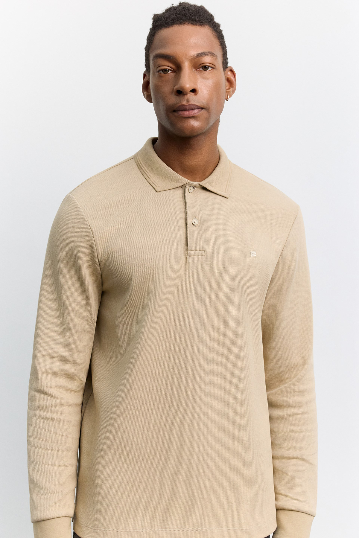 Mink Long Sleeve Polo Shirt