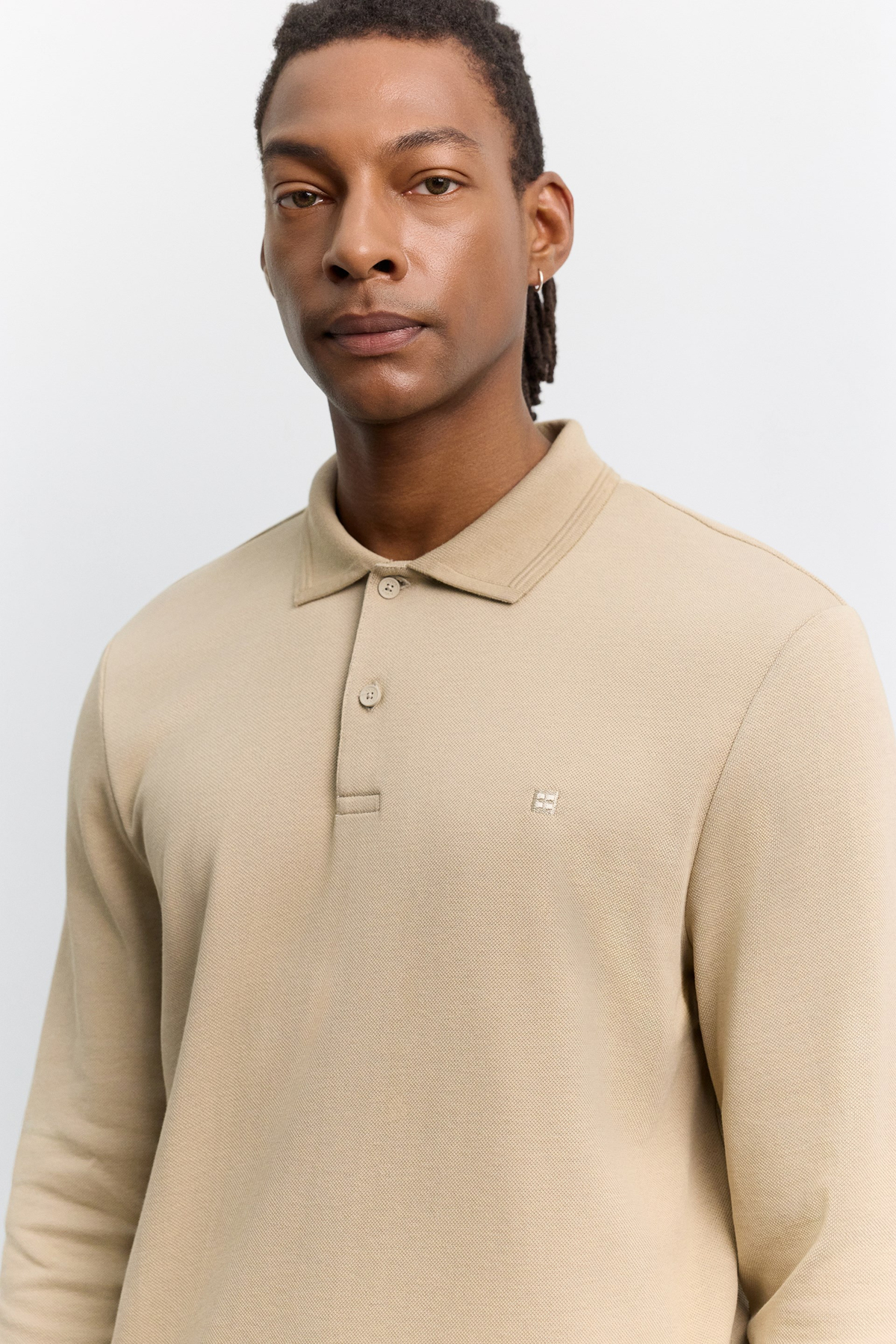 Mink Long Sleeve Polo Shirt