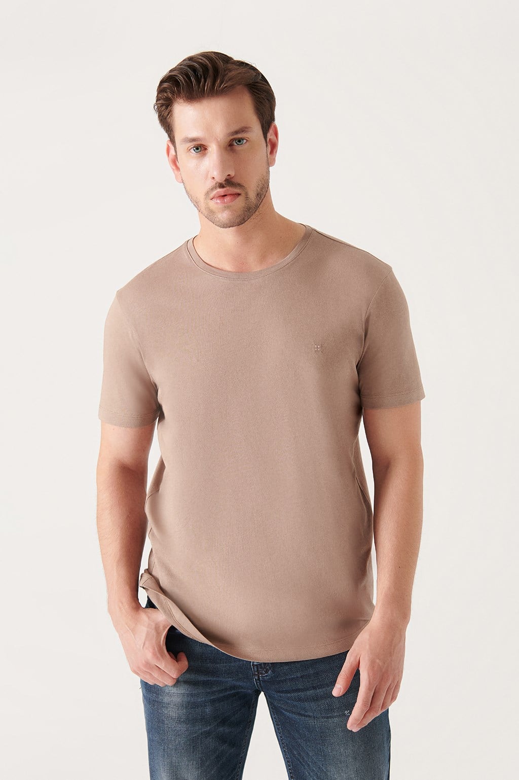 Vizon Ultrasoft Bisiklet Yaka Basic Modal T-Shirt