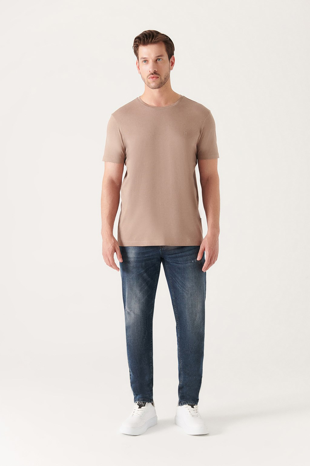 Vizon Ultrasoft Bisiklet Yaka Basic Modal T-Shirt