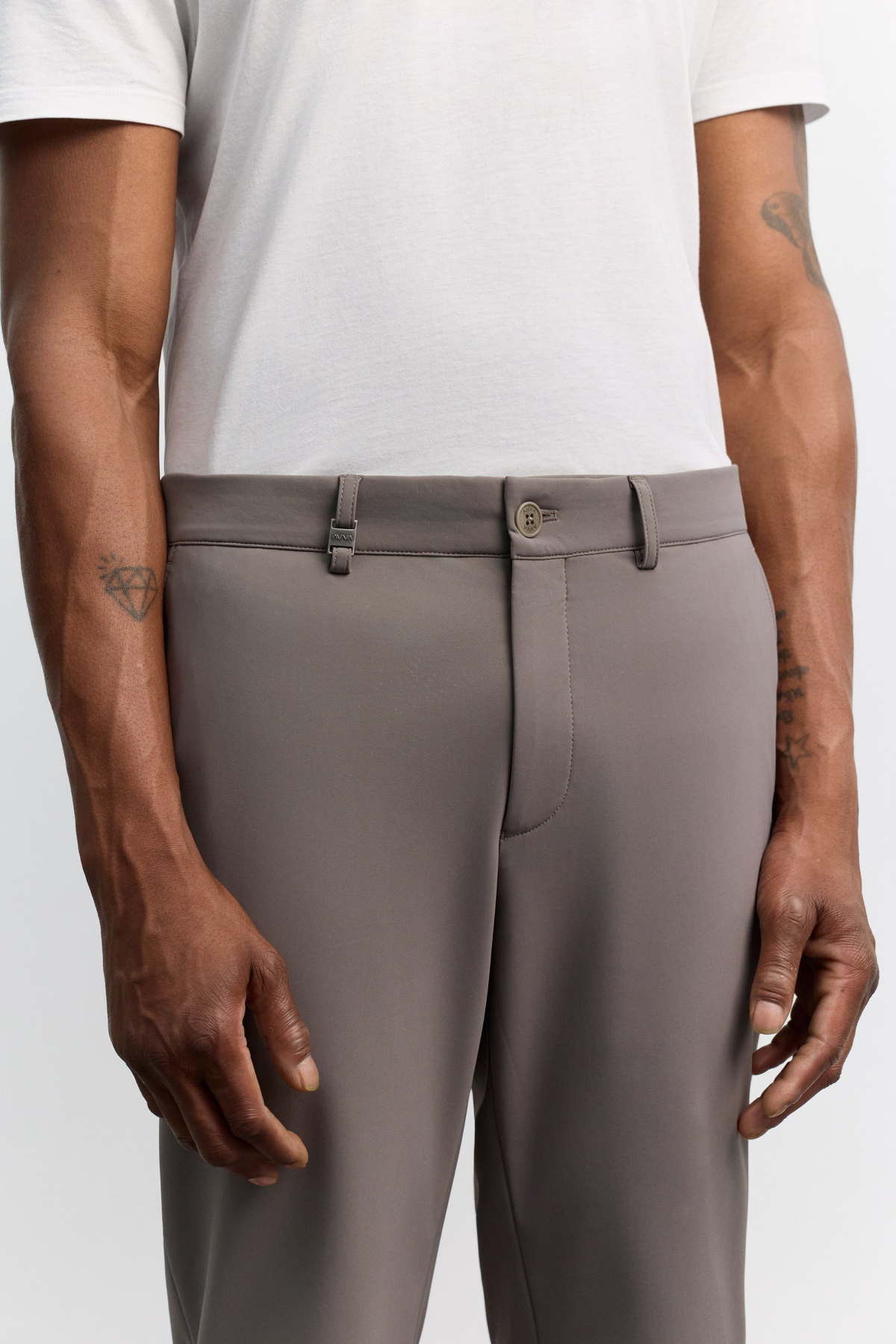 Vizon Yan Cepli, Slim Fit Teknik Klasik Pantolon