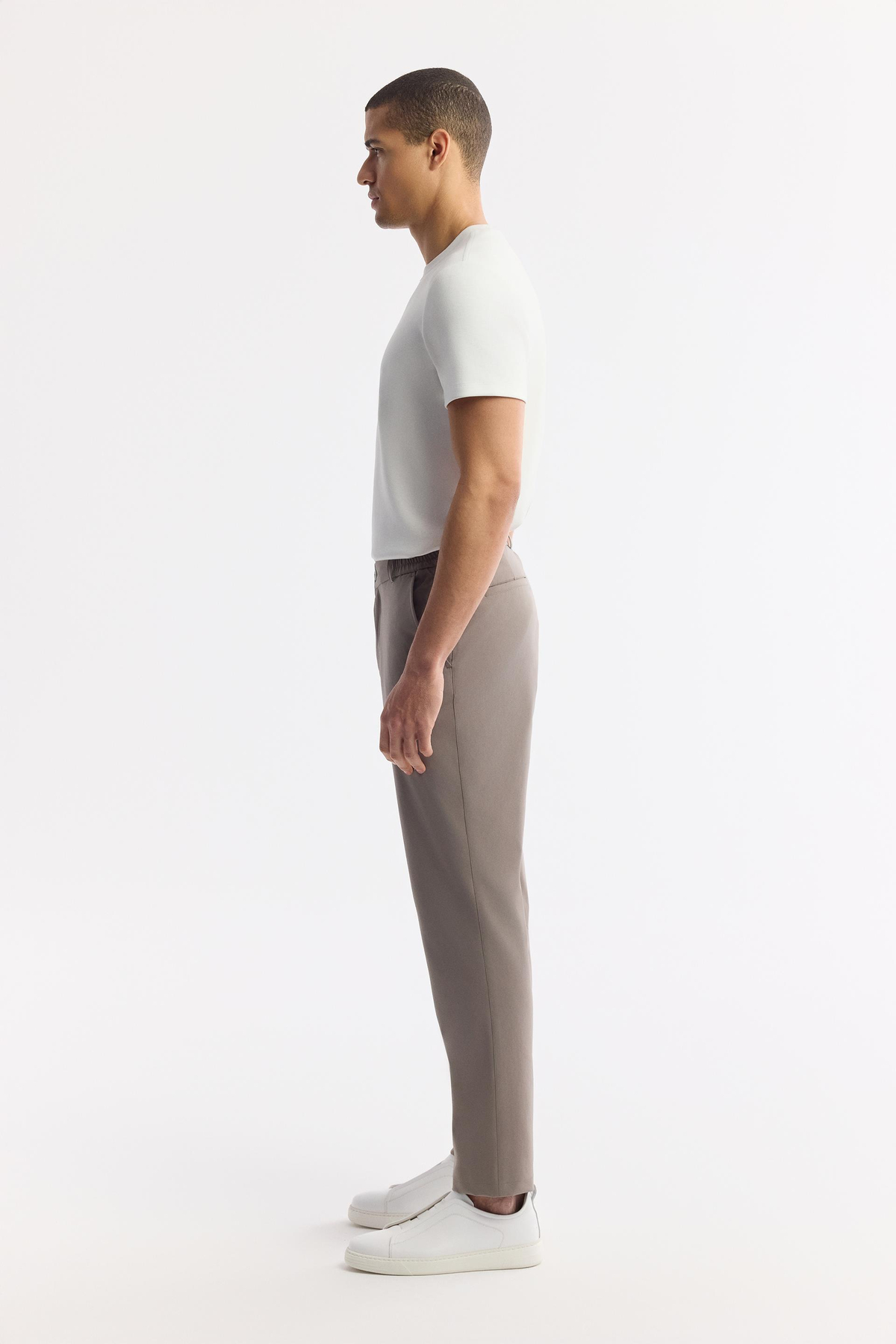 Vizon Yanı Lastikli Teknik Kumaş Nora Slim Fit Pantolon
