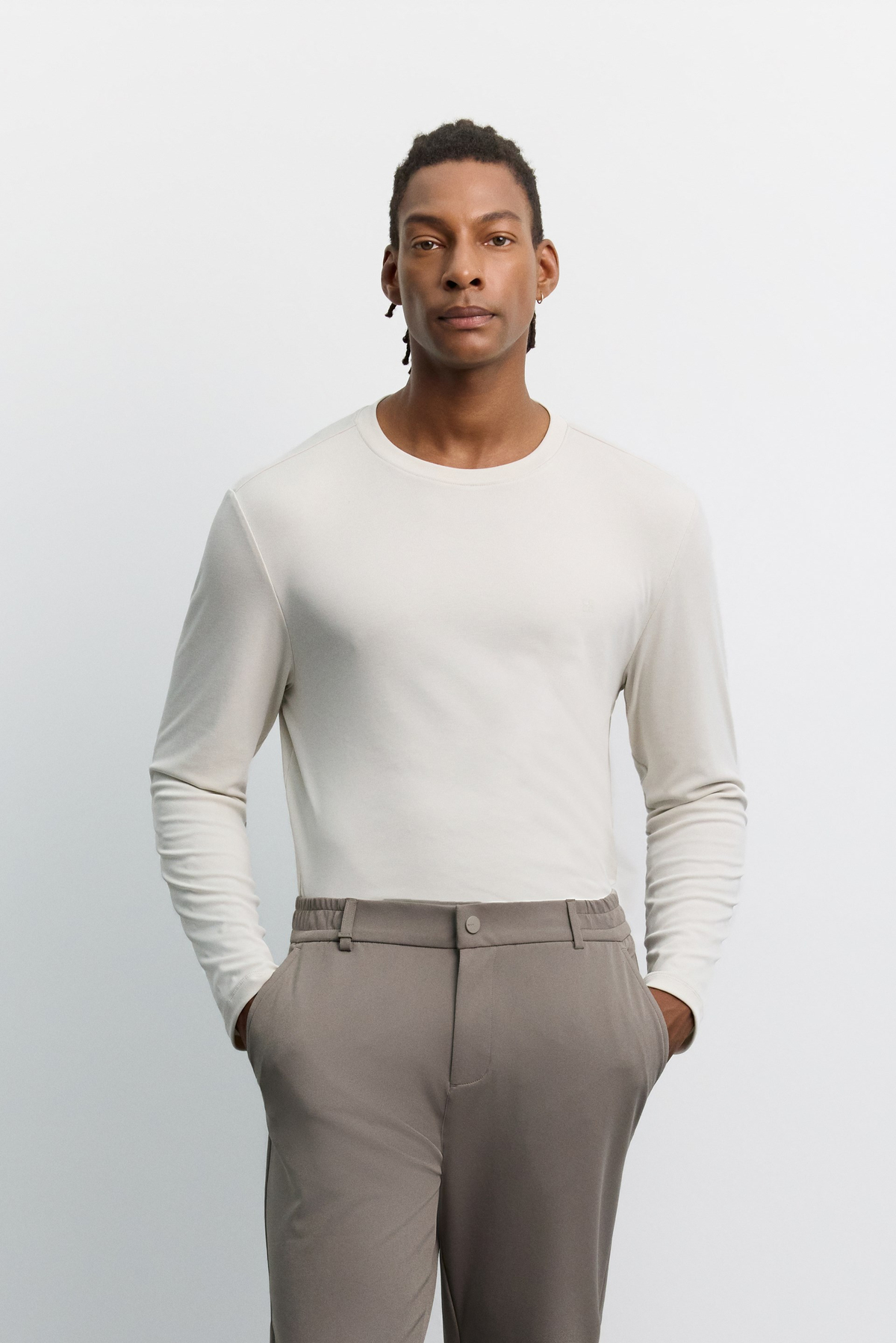 Vizon Yanı Lastikli Teknik Slim Fit Pantolon