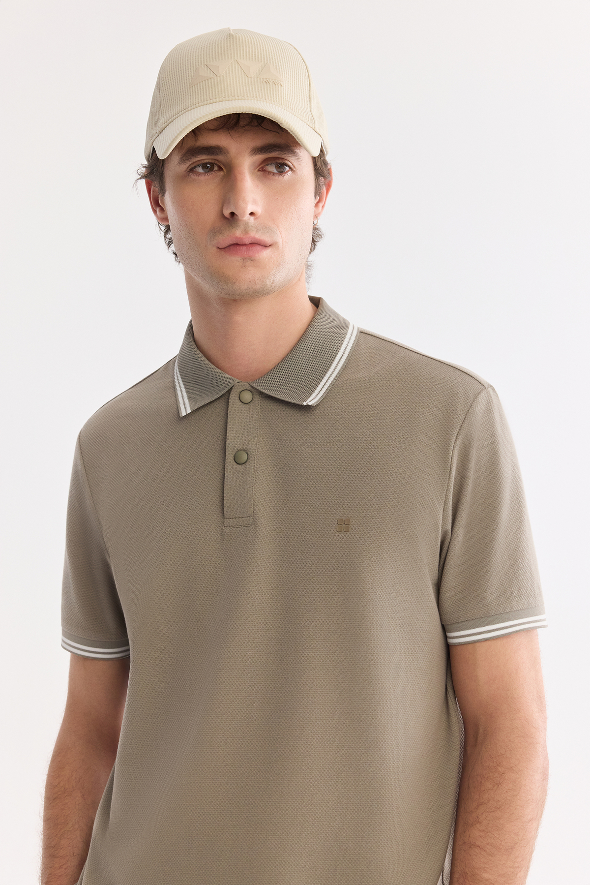 Yeşil Kırılmaz Polo Yaka Magnet Düğme Teknik Kumaş  T-Shirt