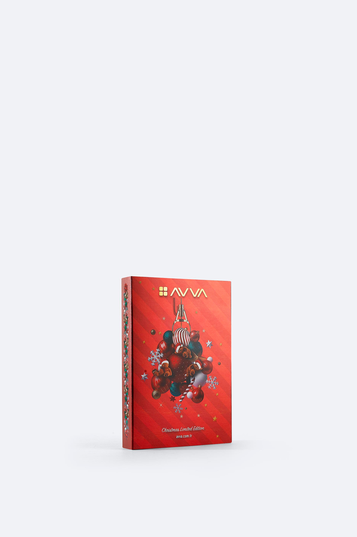 Yeşil Yılbaşı Desenli Tekli Kutu Boxer