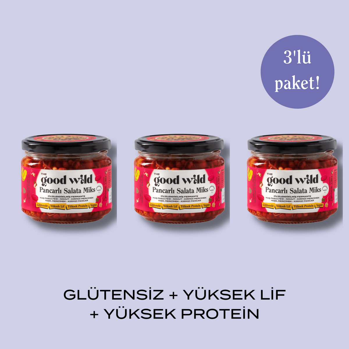 Fermante Pancarlı Salata Miks 3'lü Paket