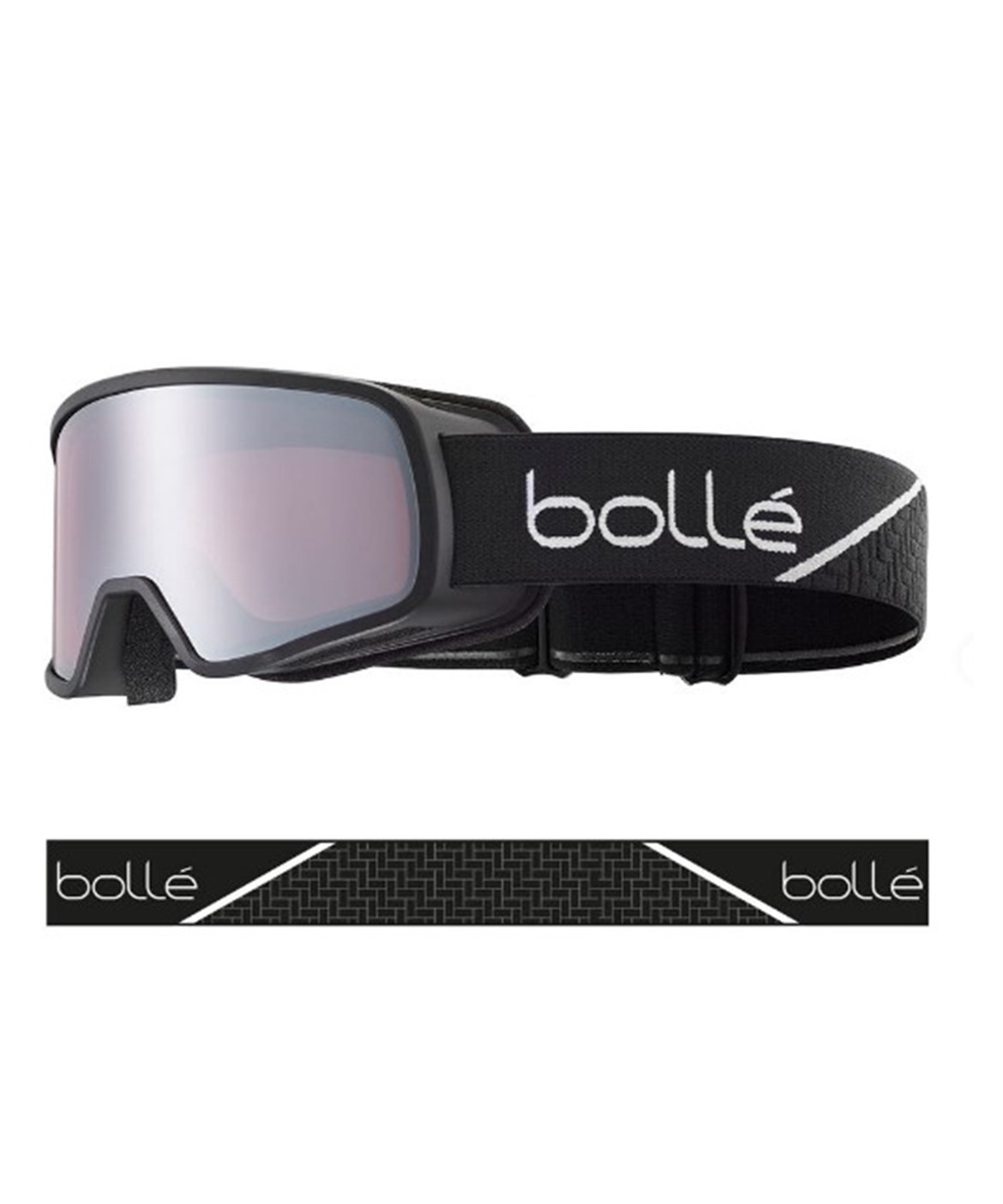 BOLLE NEVADA JR Race Black Matte - Vermillon G