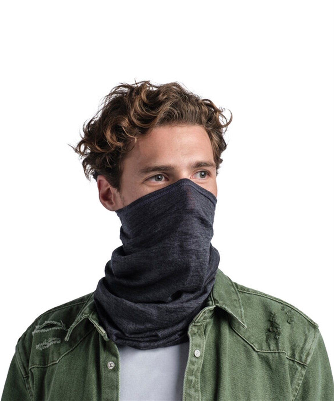 BUFF MERINO LIGHTWEIGHT SOLID GREY