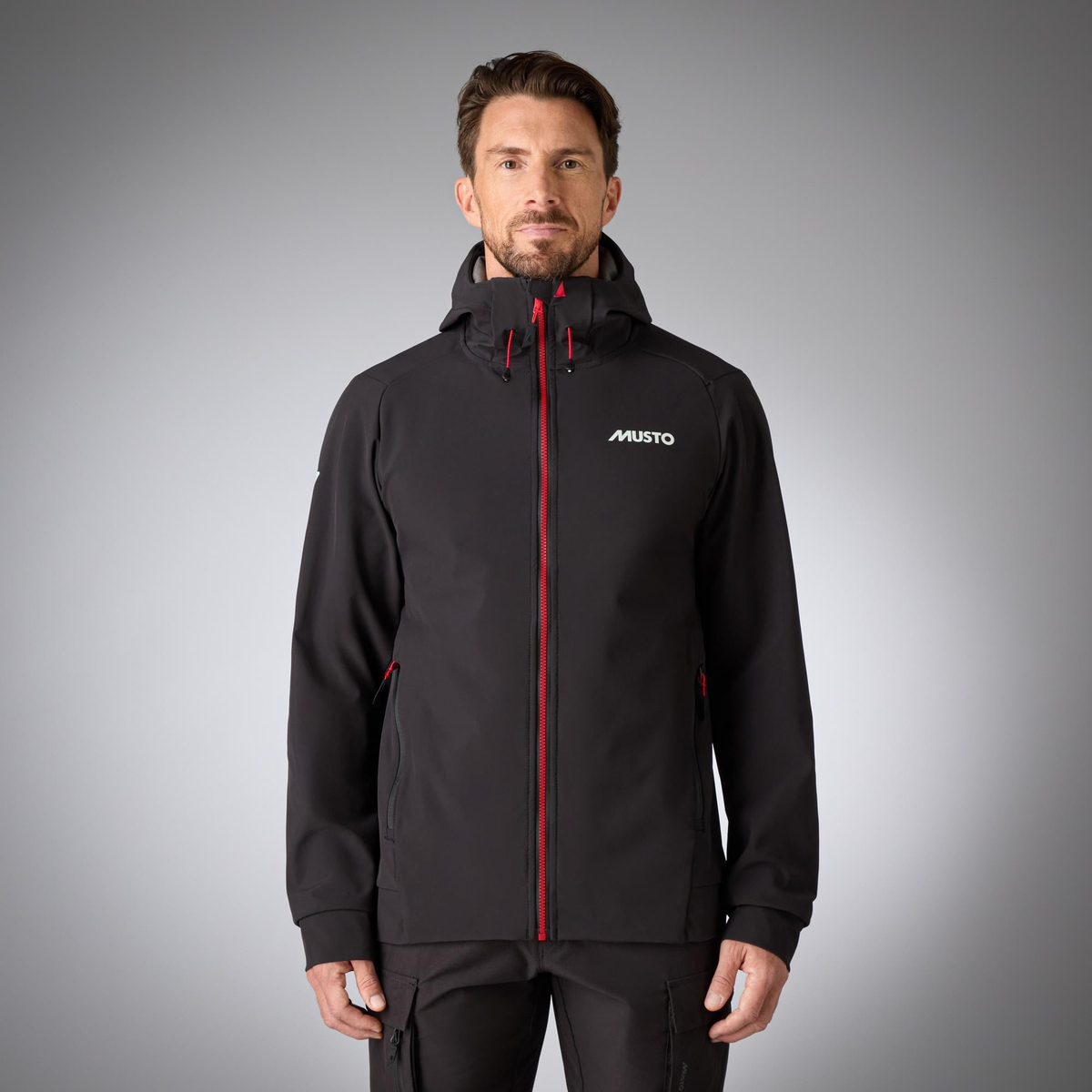MUSTO M LPX HOODED SSHELL MONT