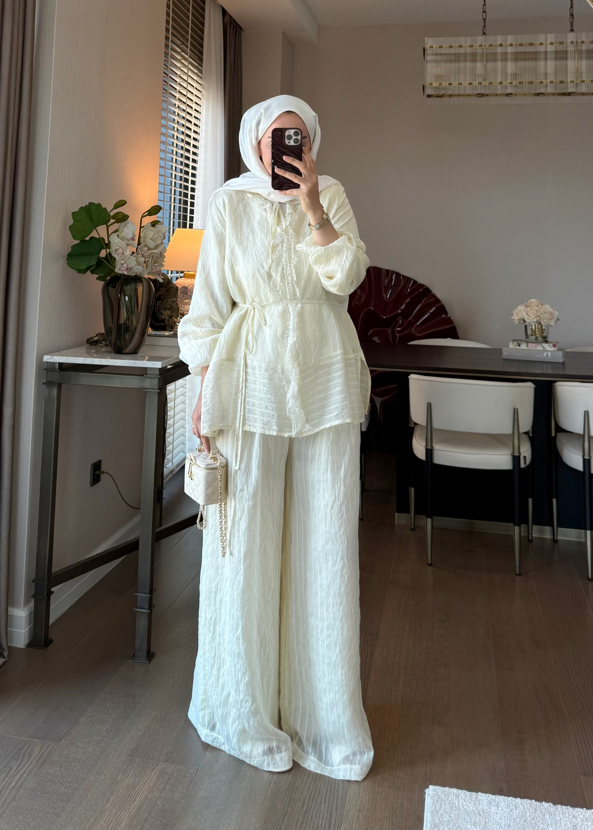 Anna Çizgili İkili Takım Sarı
