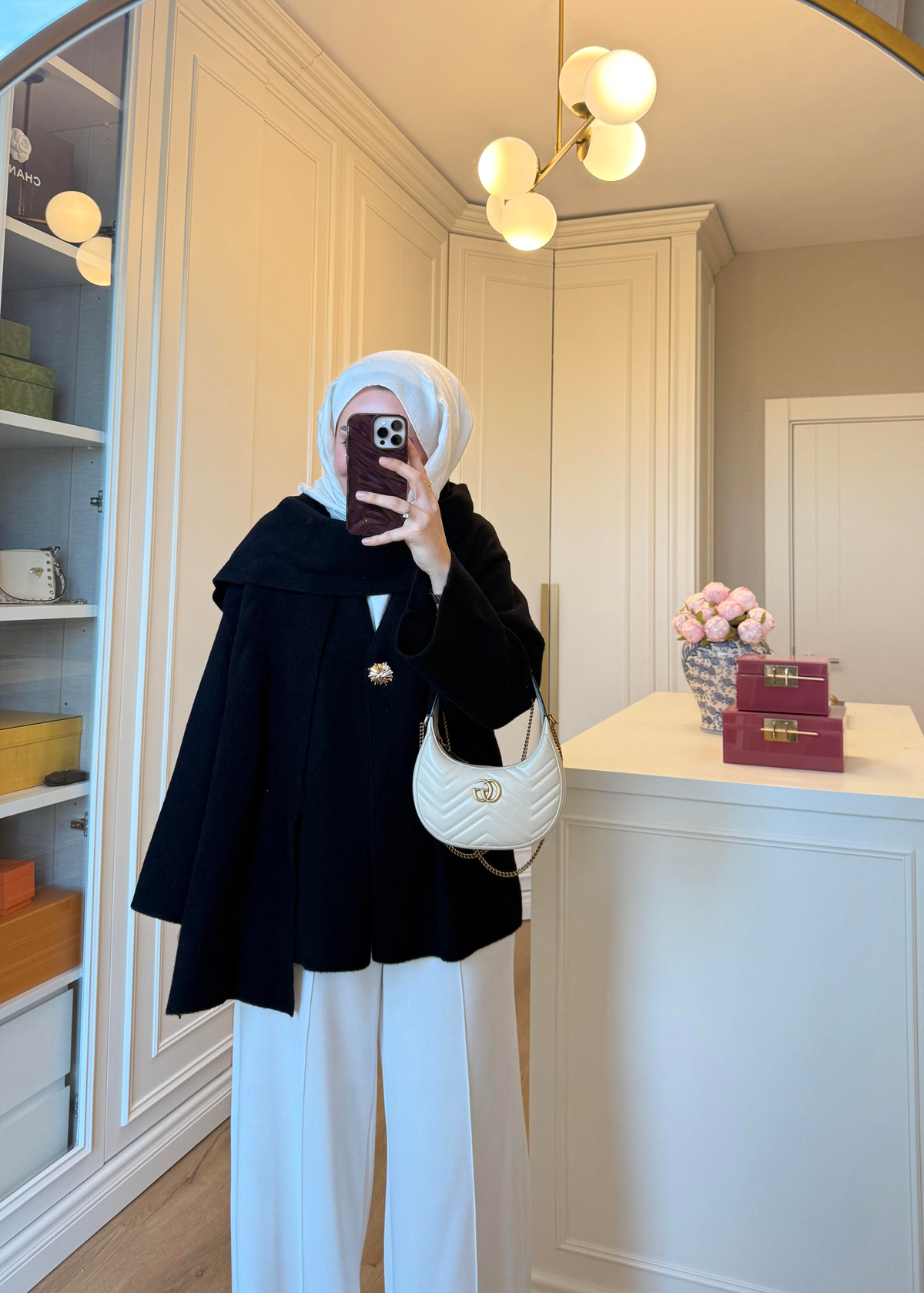 Atkılı Angora Hırka Siyah