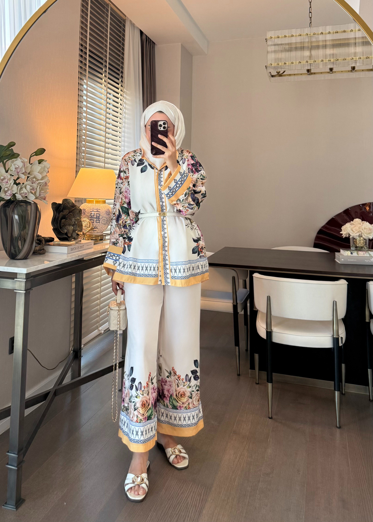 Elanor Desenli Takım Sarı