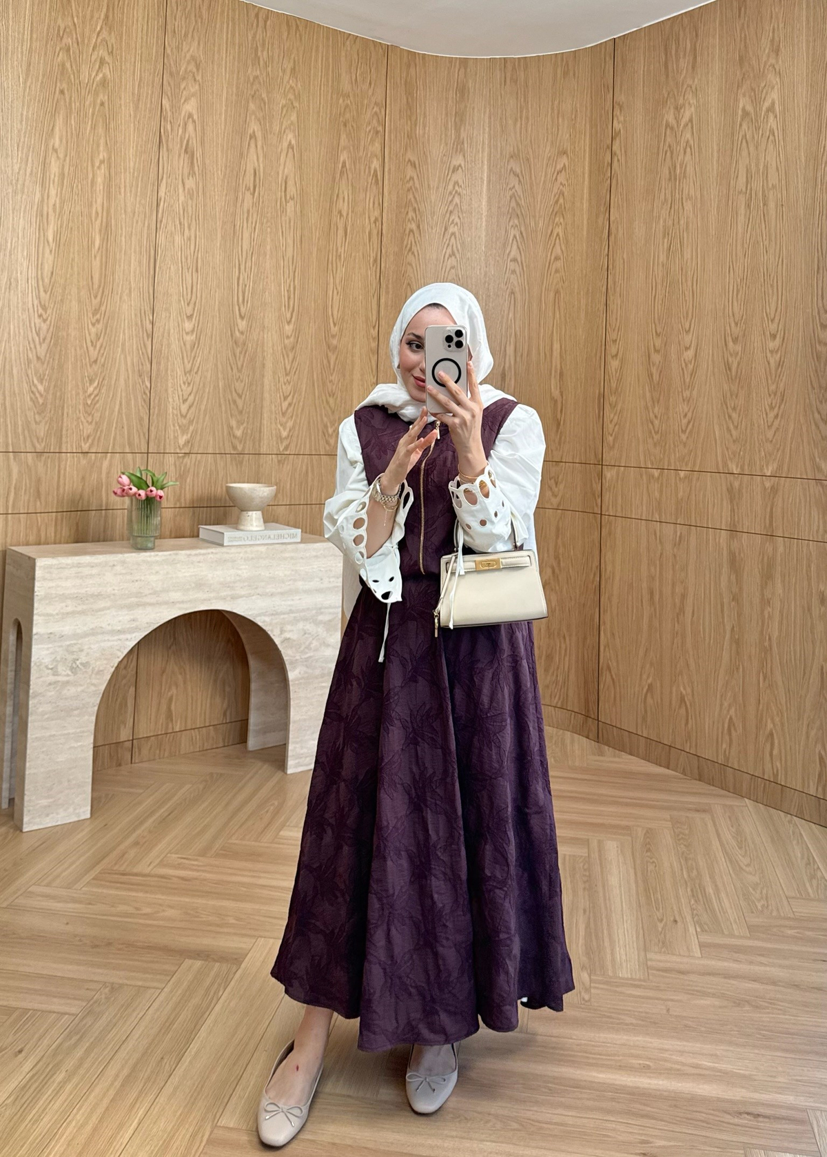 Jakarlı Etekli Takım Burgundy