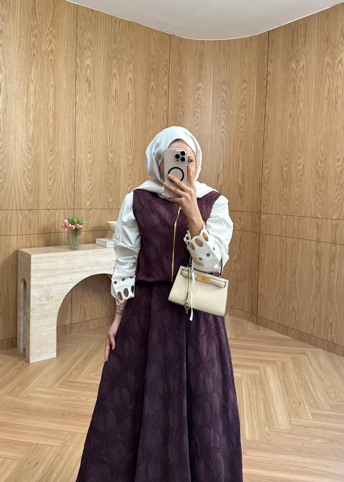 Jakarlı Etekli Takım Burgundy