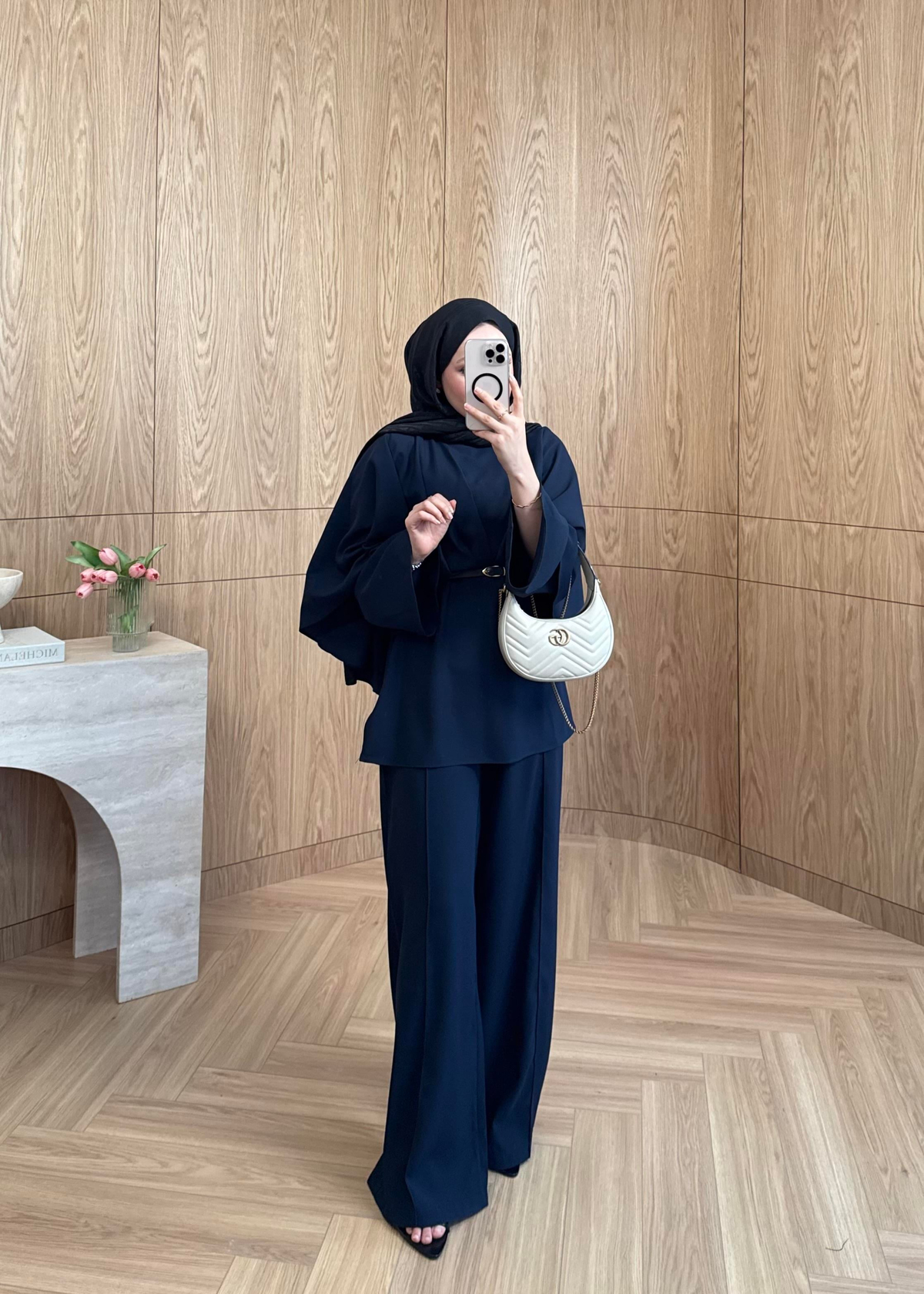 Mia Premium Krep Takım Lacivert