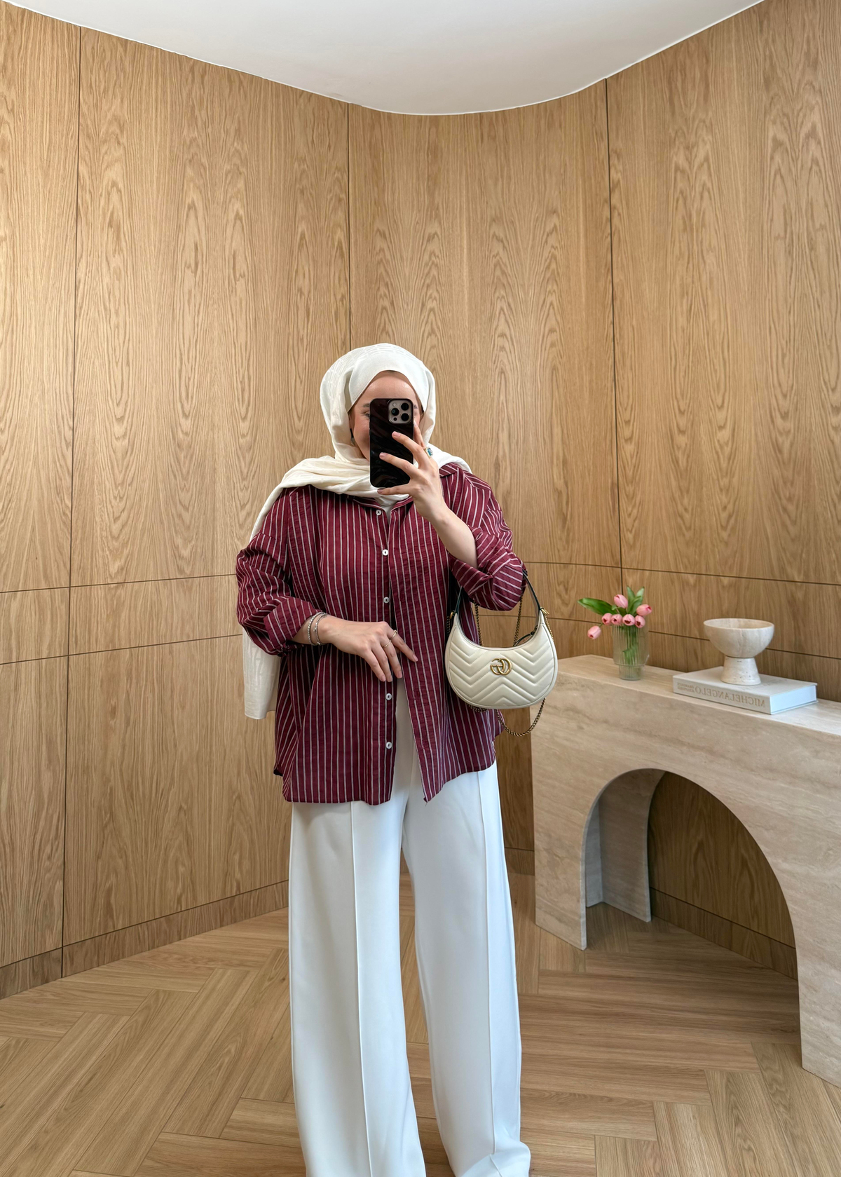 Nora Modal Oversize Gömlek Bordo