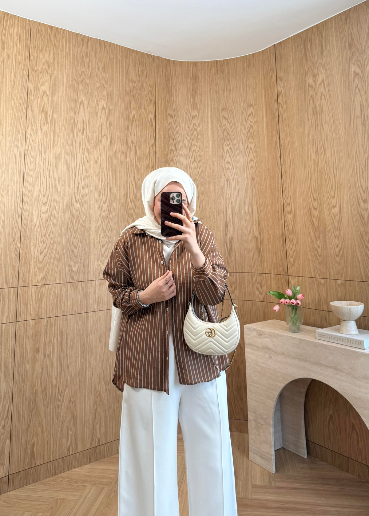 Nora Modal Oversize Gömlek Camel 