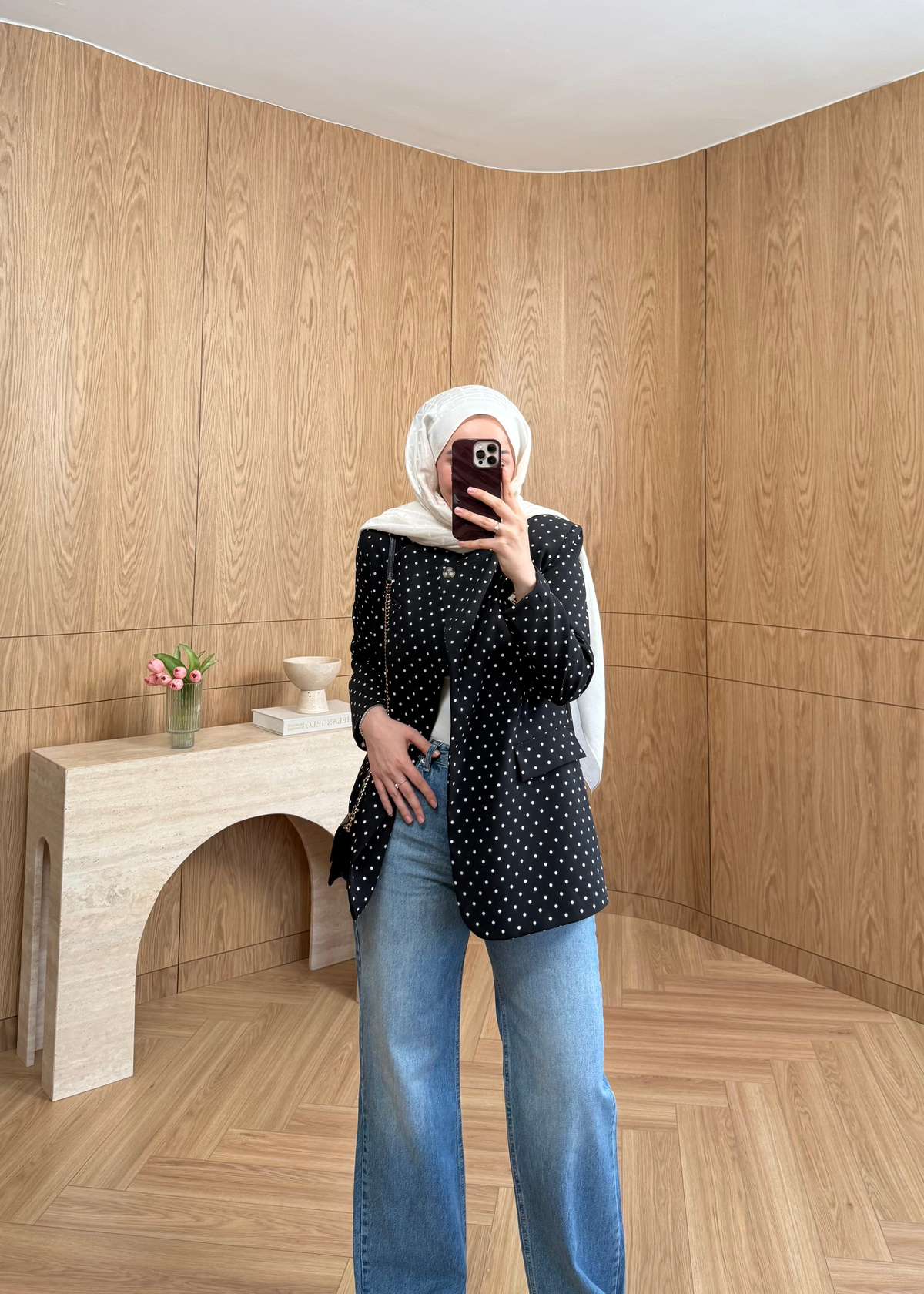 ZR Model Tek Düğmeli Puantiyeli Blazer