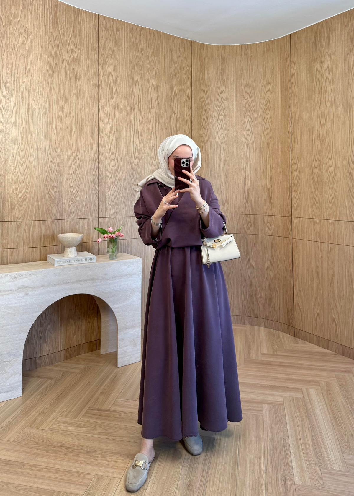 Asel Modal Elbise Mürdüm