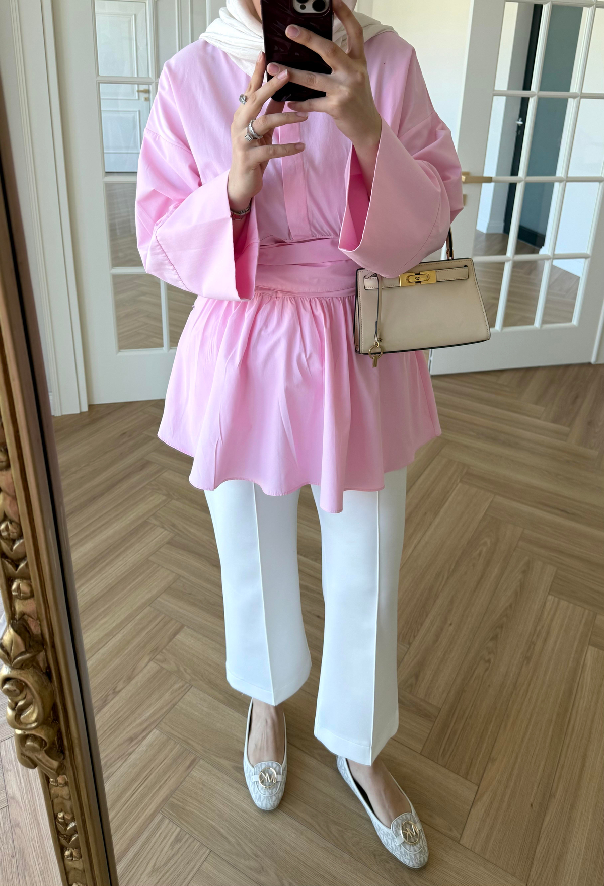 Bağlamalı Poplin Gömlek Pembe