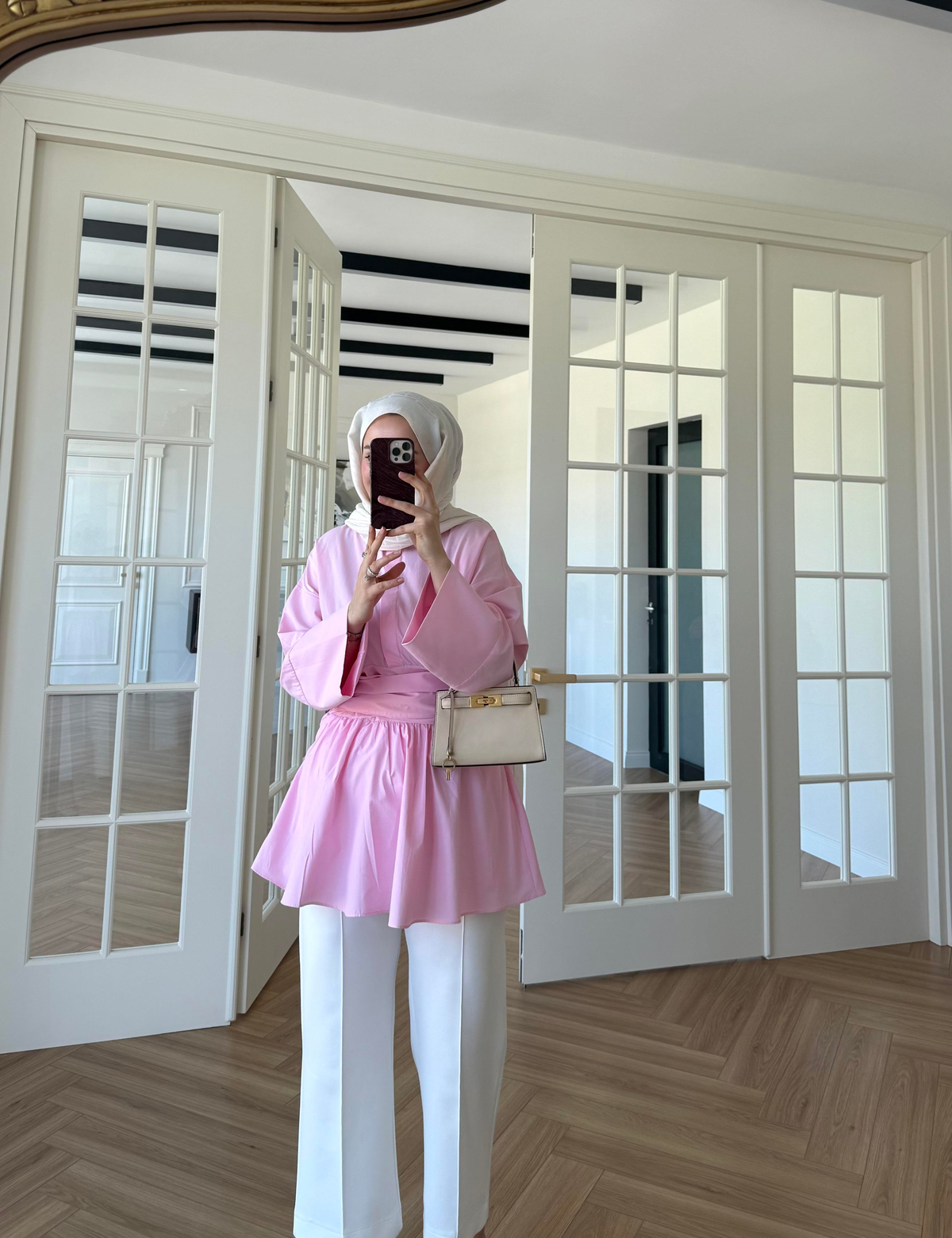 Bağlamalı Poplin Gömlek Pembe