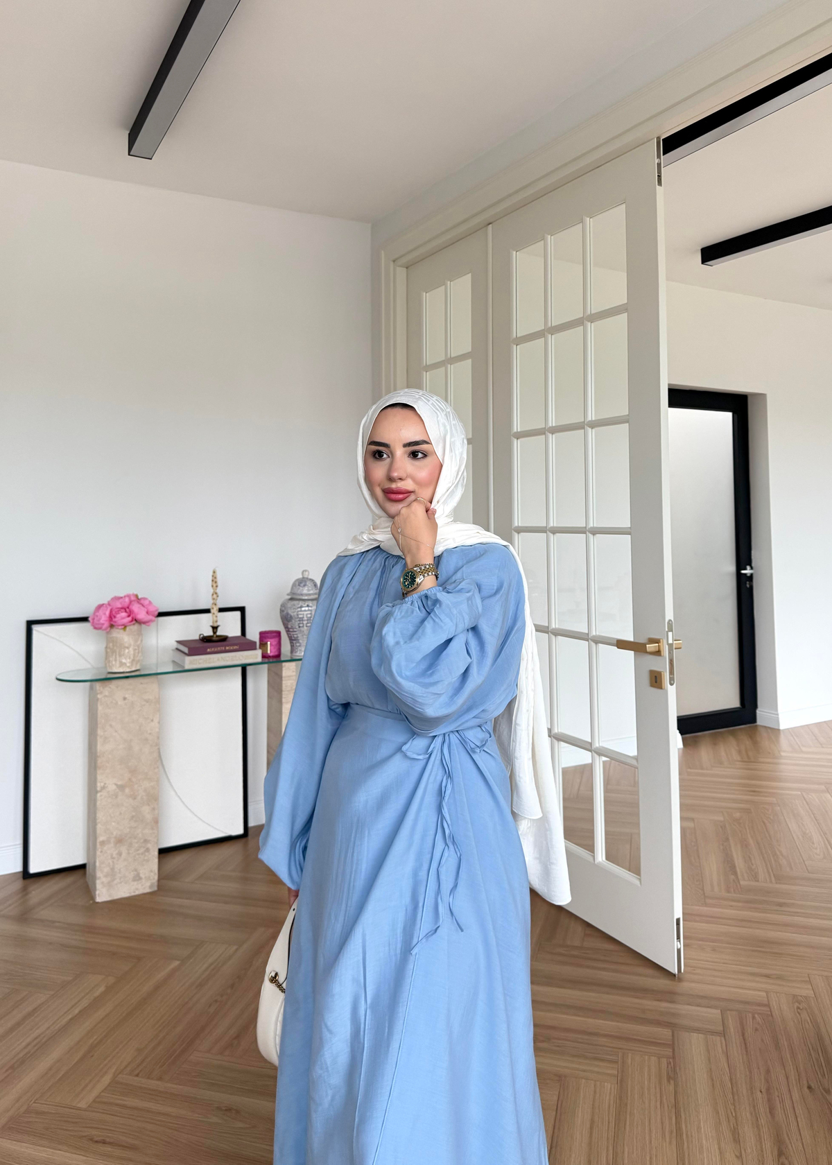 Balon Kol Etekli Takım Mavi