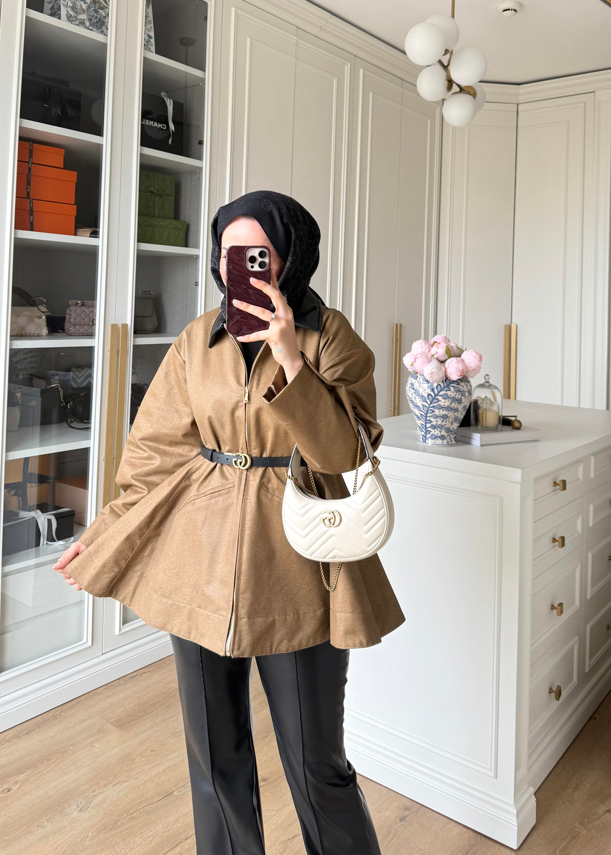 Barbour Bel Detaylı Trenç Camel