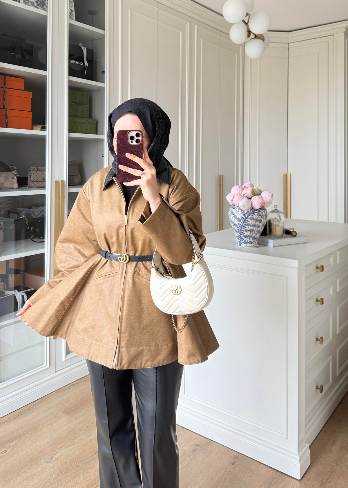 Barbour Bel Detaylı Trenç Camel