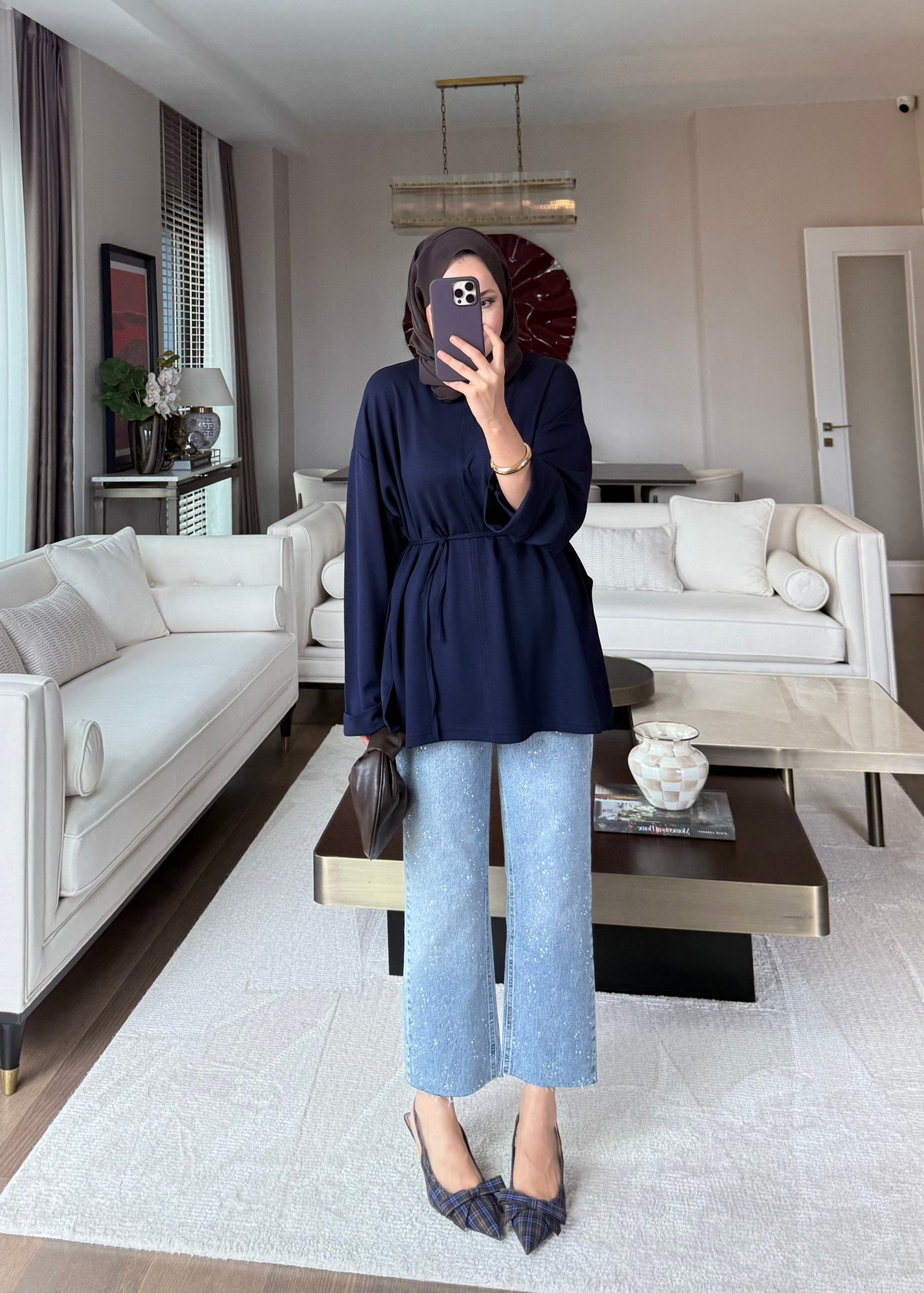 Biye Bağcıklı Sweat Lacivert