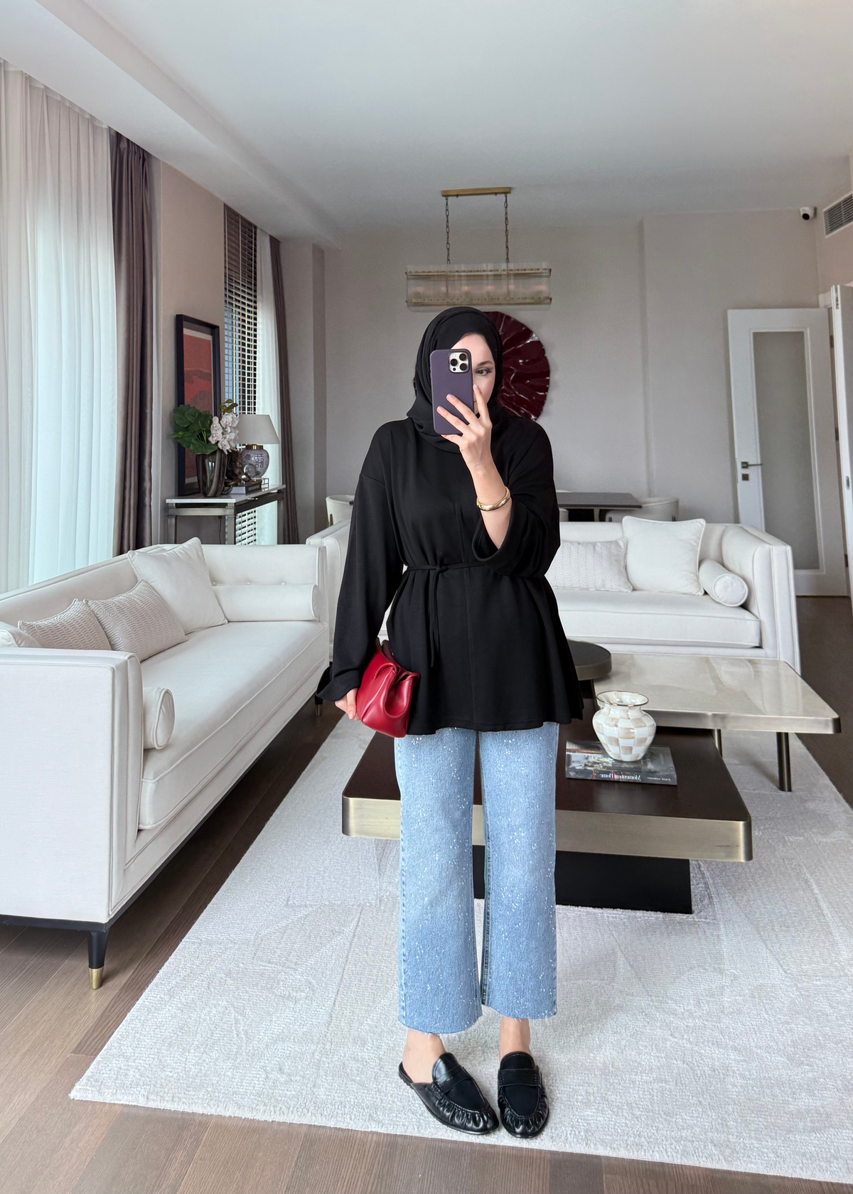 Biye Bağcıklı Sweat Siyah
