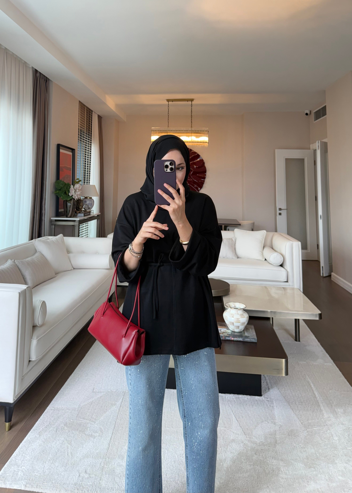 Biye Bağcıklı Sweat Siyah
