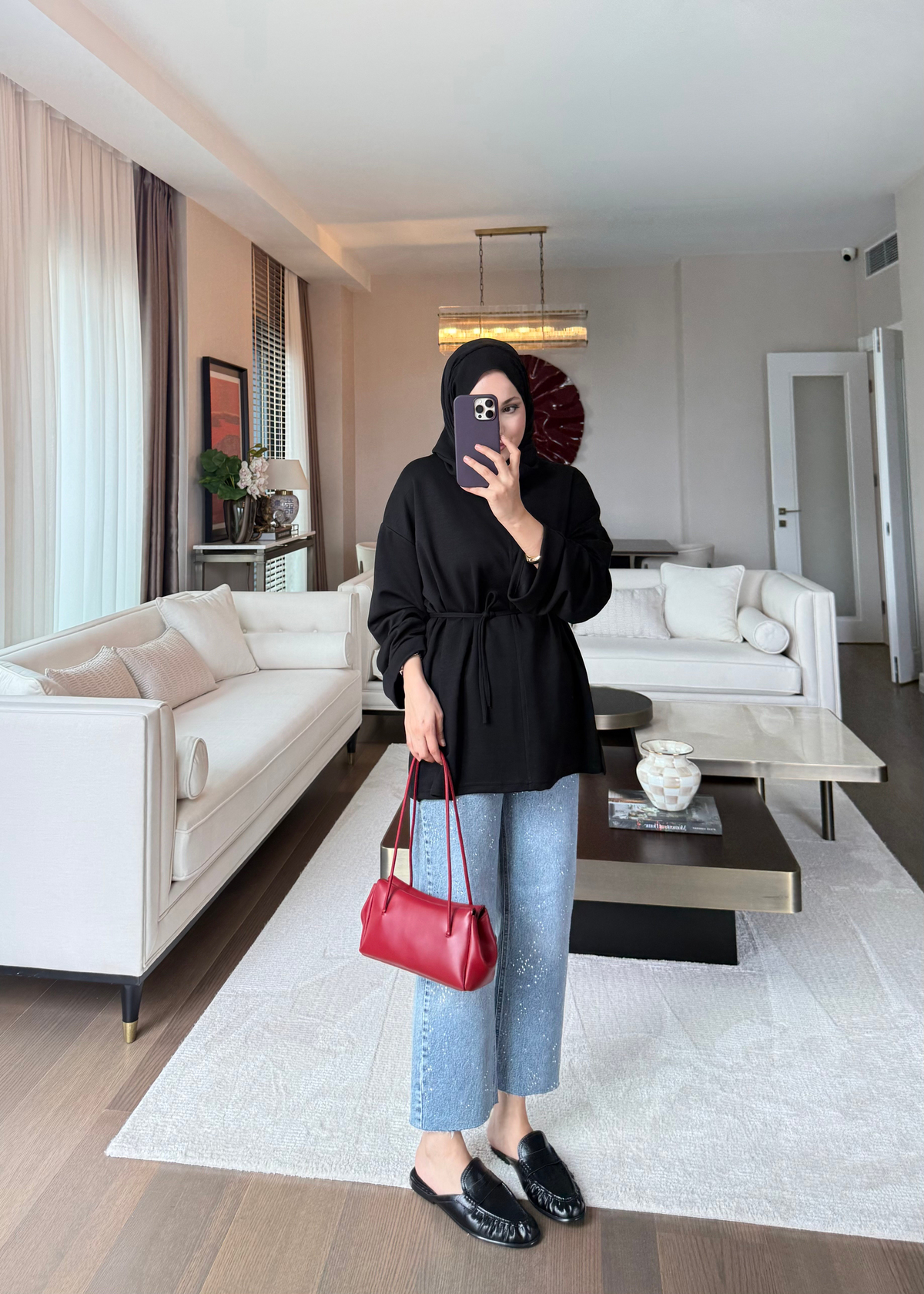 Biye Bağcıklı Sweat Siyah