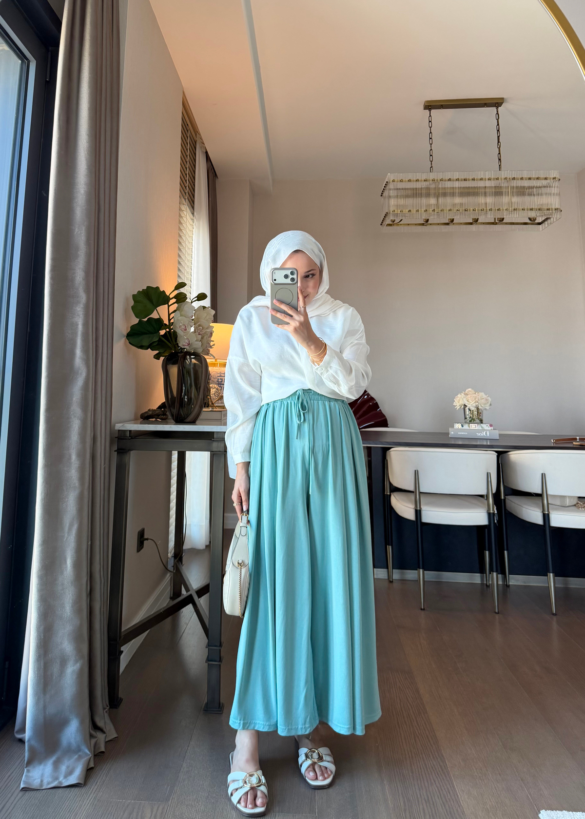Bol Geniş Paça Oysh Pantolon Mint