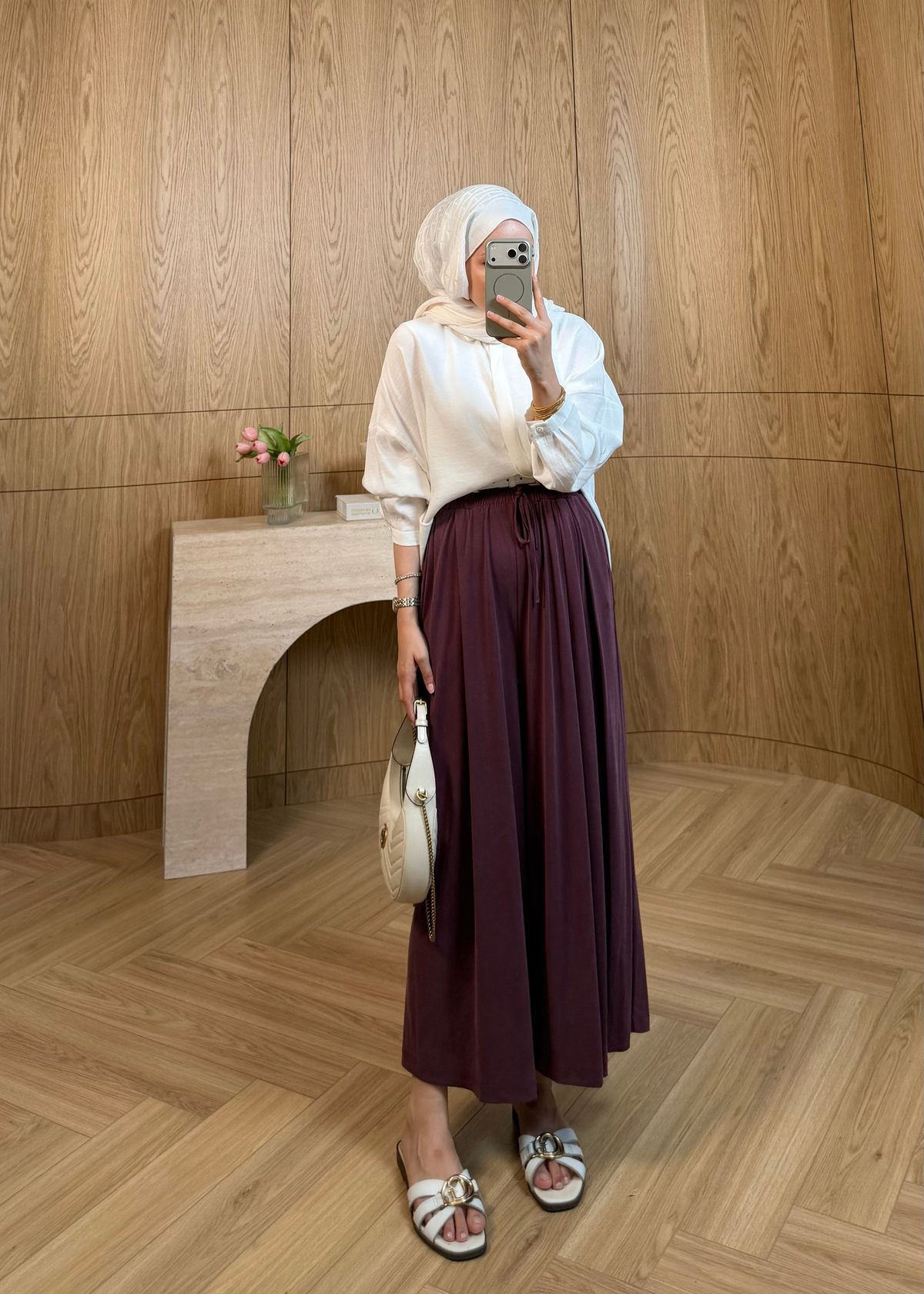 Bol Geniş Paça Oysh Pantolon Mürdüm