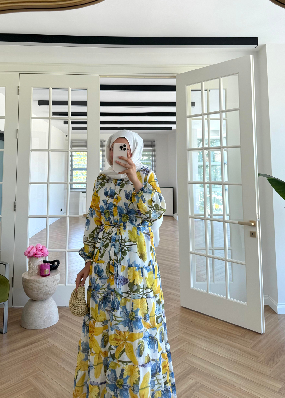 Çiçekli Soho Elbise Sarı 