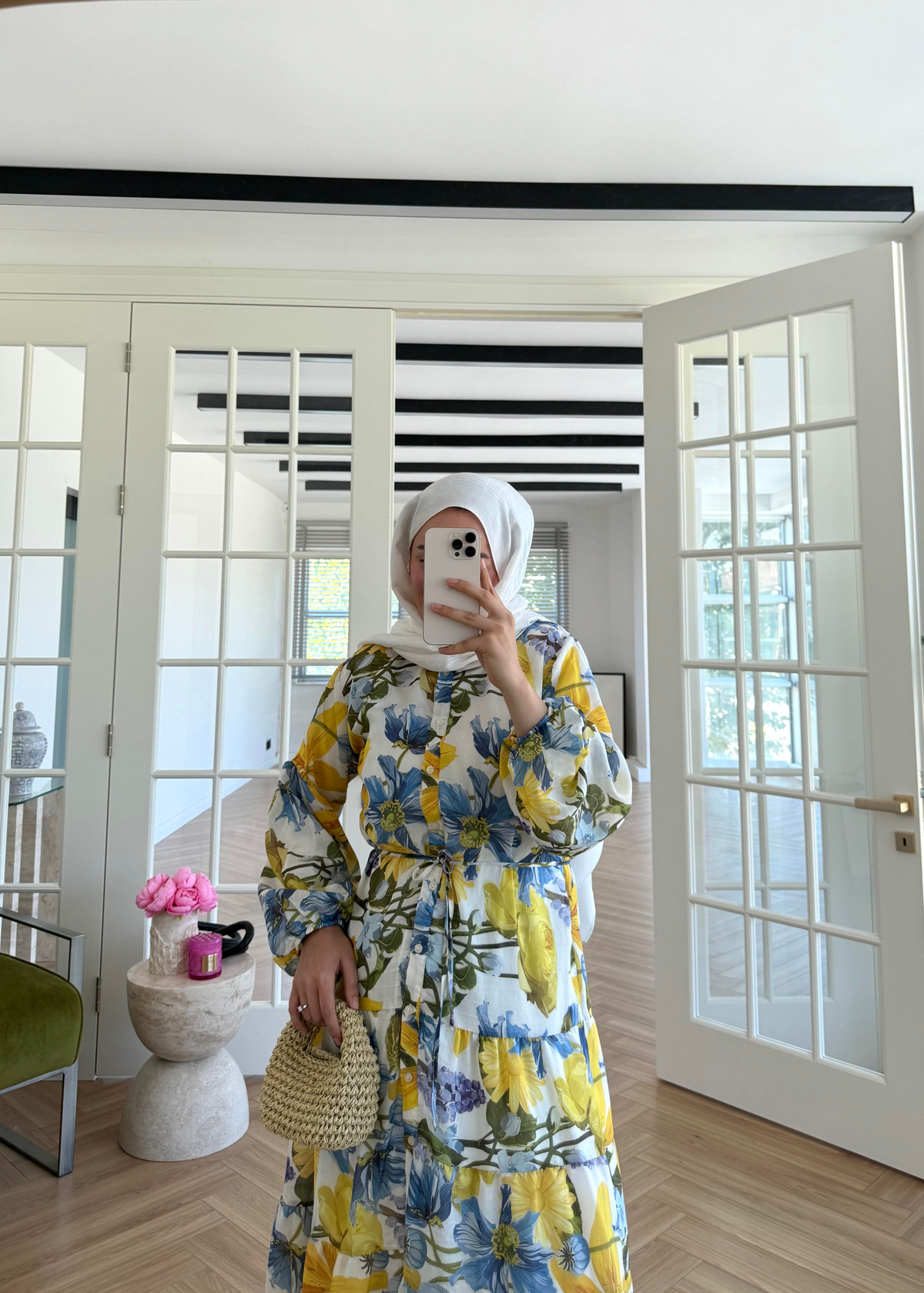 Çiçekli Soho Elbise Sarı 