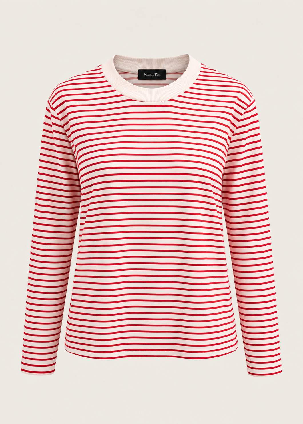 Çizgili Basic Marka Sweat Kırmızı